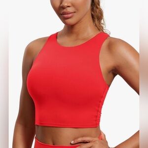 CRZ YOGA Butterluxe Racerback Cropped Sports Bras Women Built in Bra